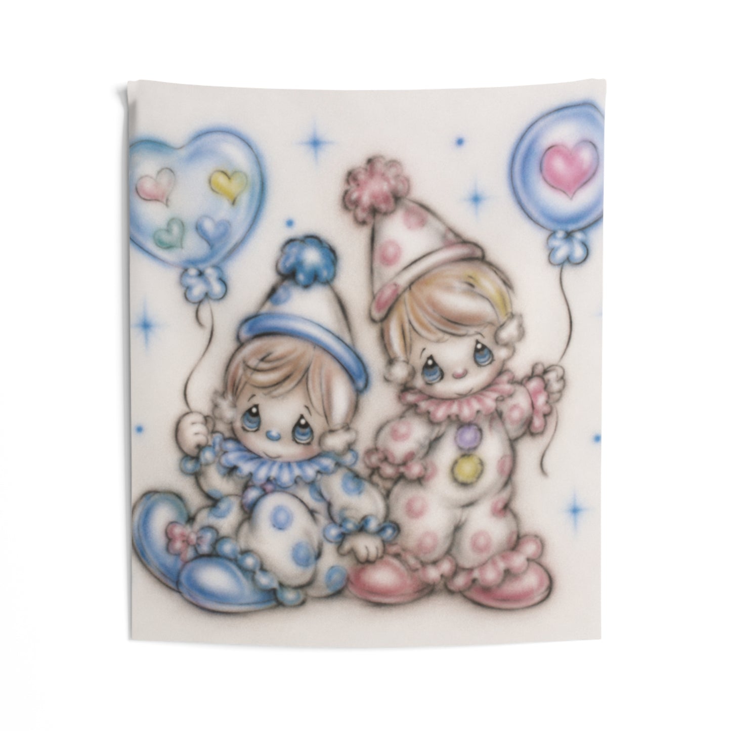 Precious Moments Clown Tapestry