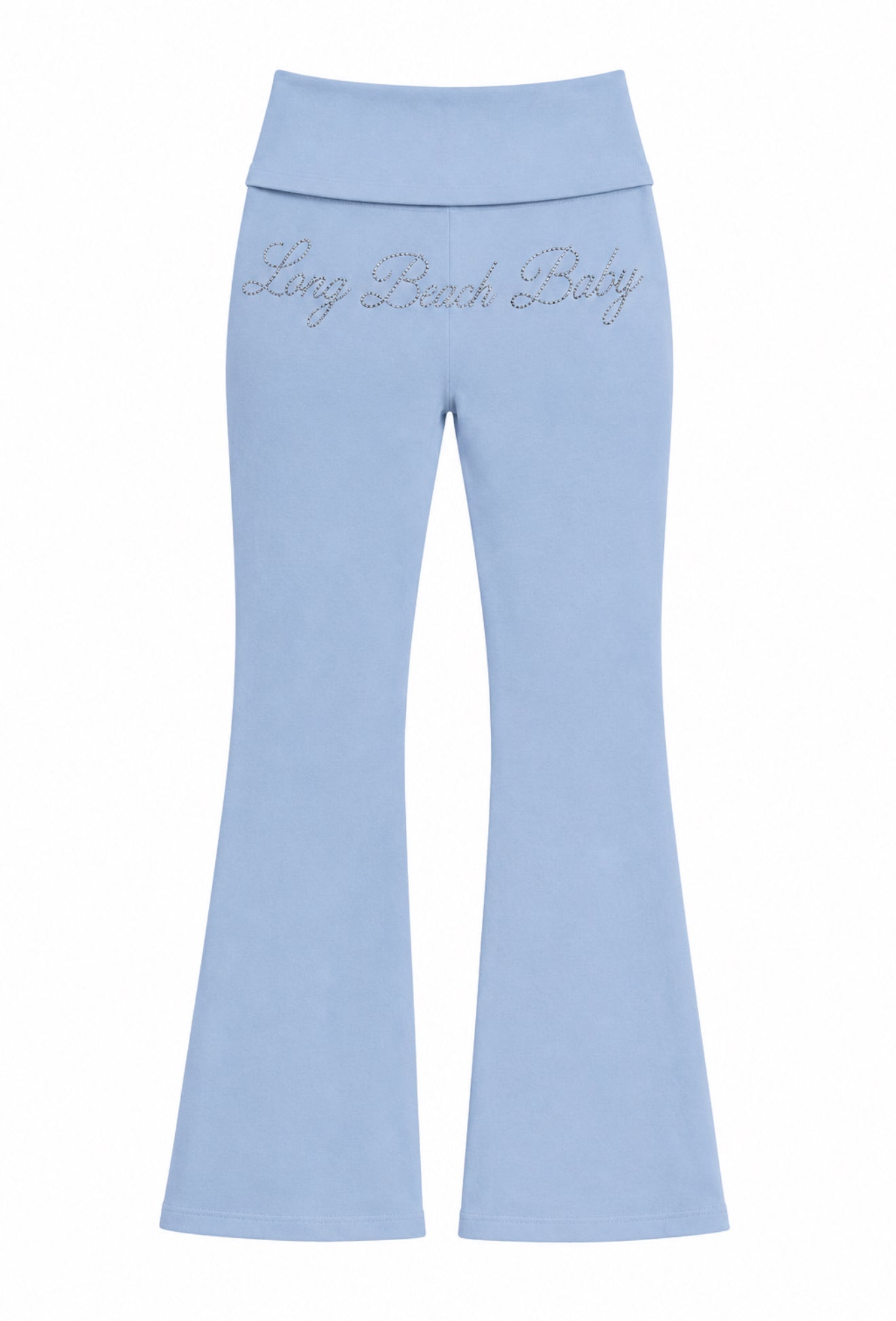 Long Beach Baby Rhinestone Flared Leggings