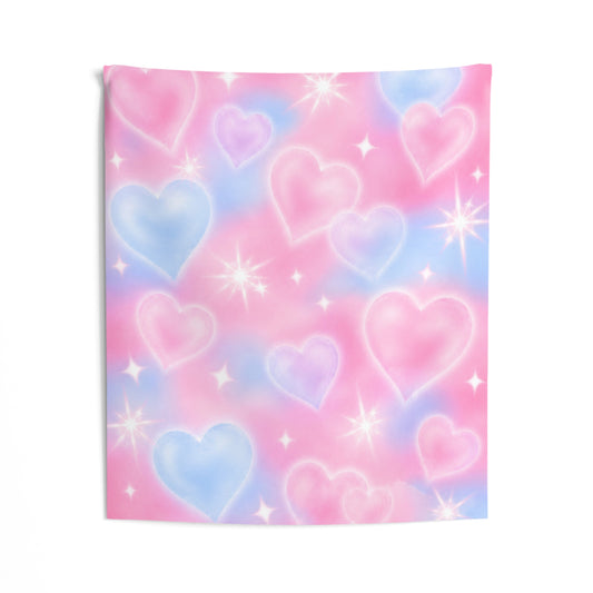 Pastel Hearts Glamour Shots Backdrop- L