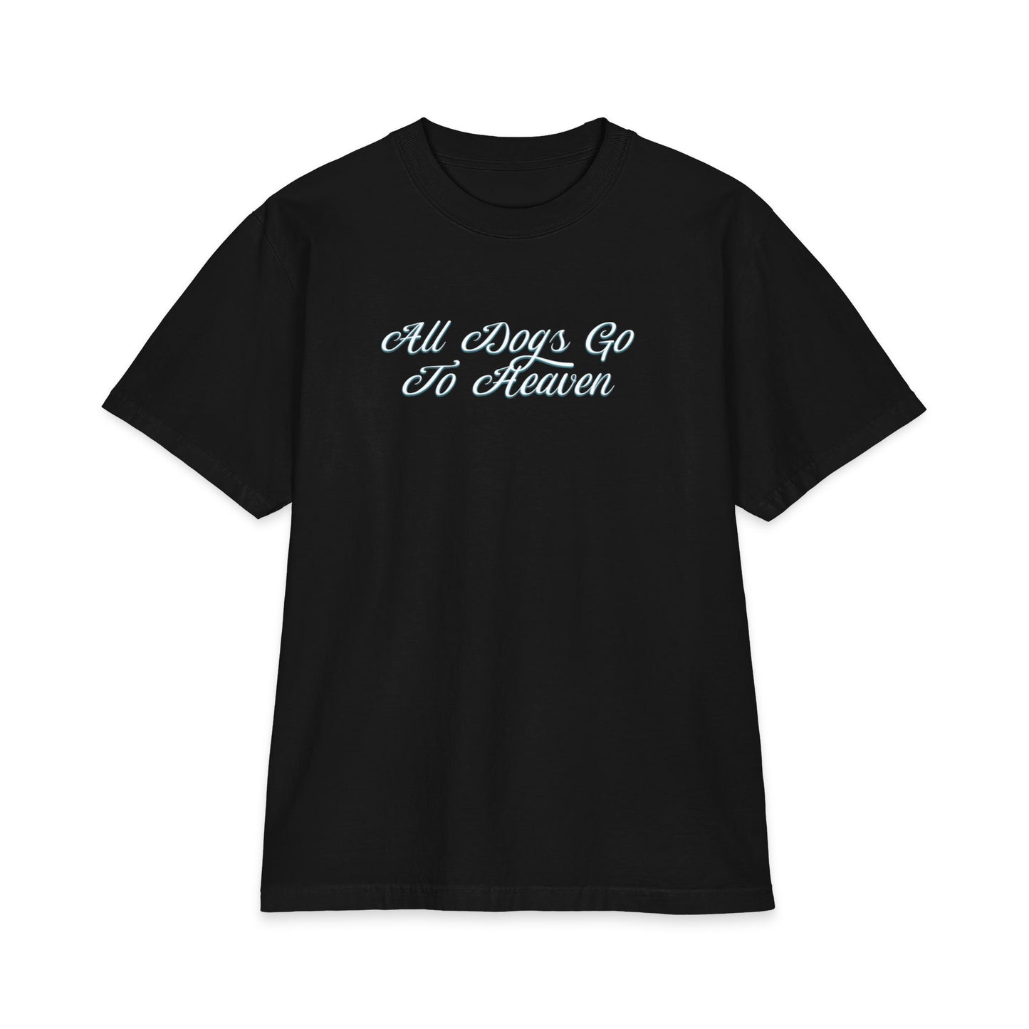 All Dogs Go To Heaven Airbrush Tee - black
