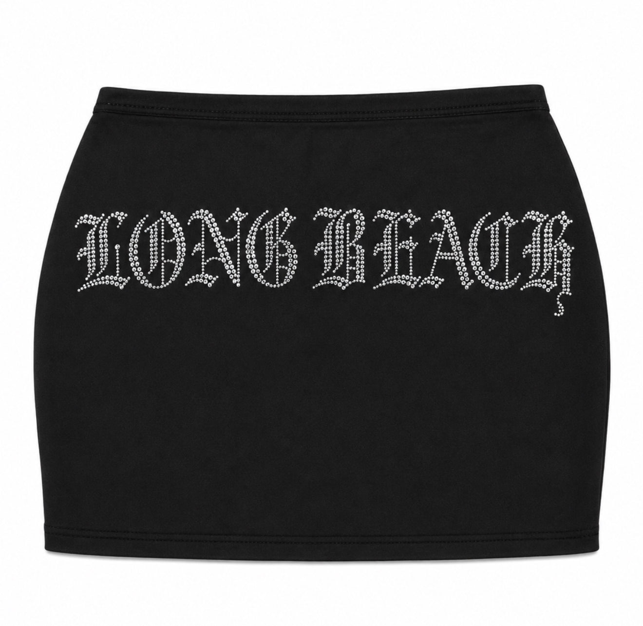 Rhinestone Long Beach Crop Tank Top and Mini Skirt