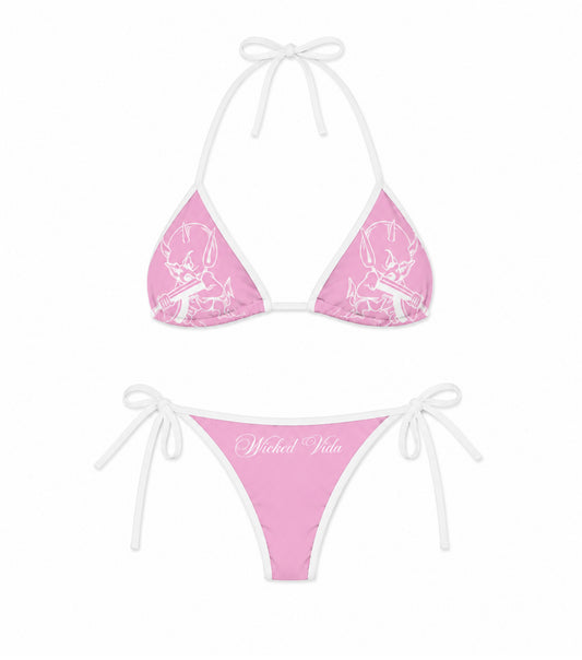 Wicked Vida Hot Stuff Bikini Set - Pink