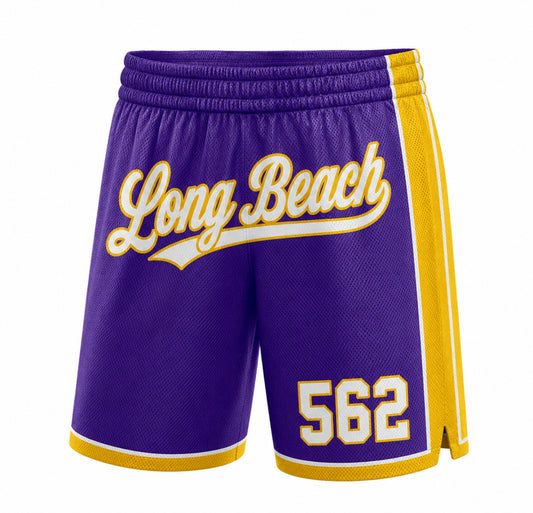 Long Beach Basketball Shorts - Purple