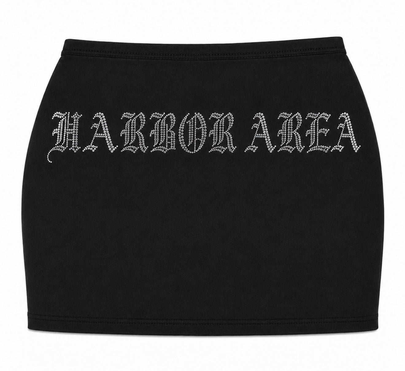 Rhinestone Harbor Area Crop Tank Top and Mini Skirt