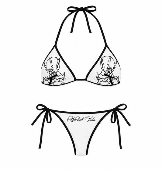 Wicked Vida Hot Stuff Bikini Set - White