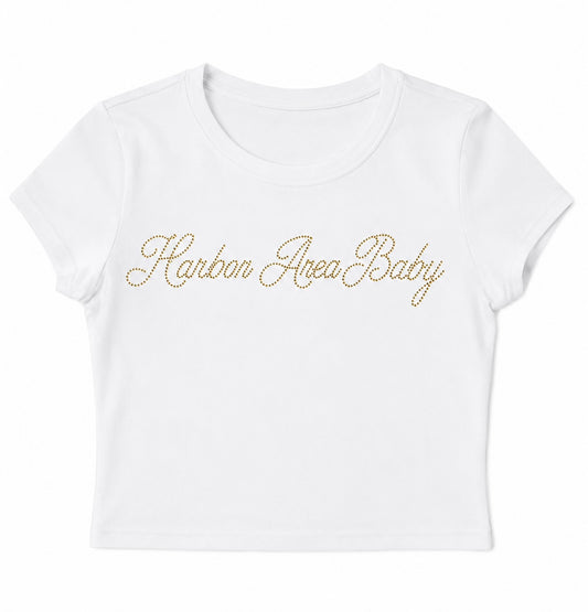 Harbor Area Baby Rhinestone Baby Tee