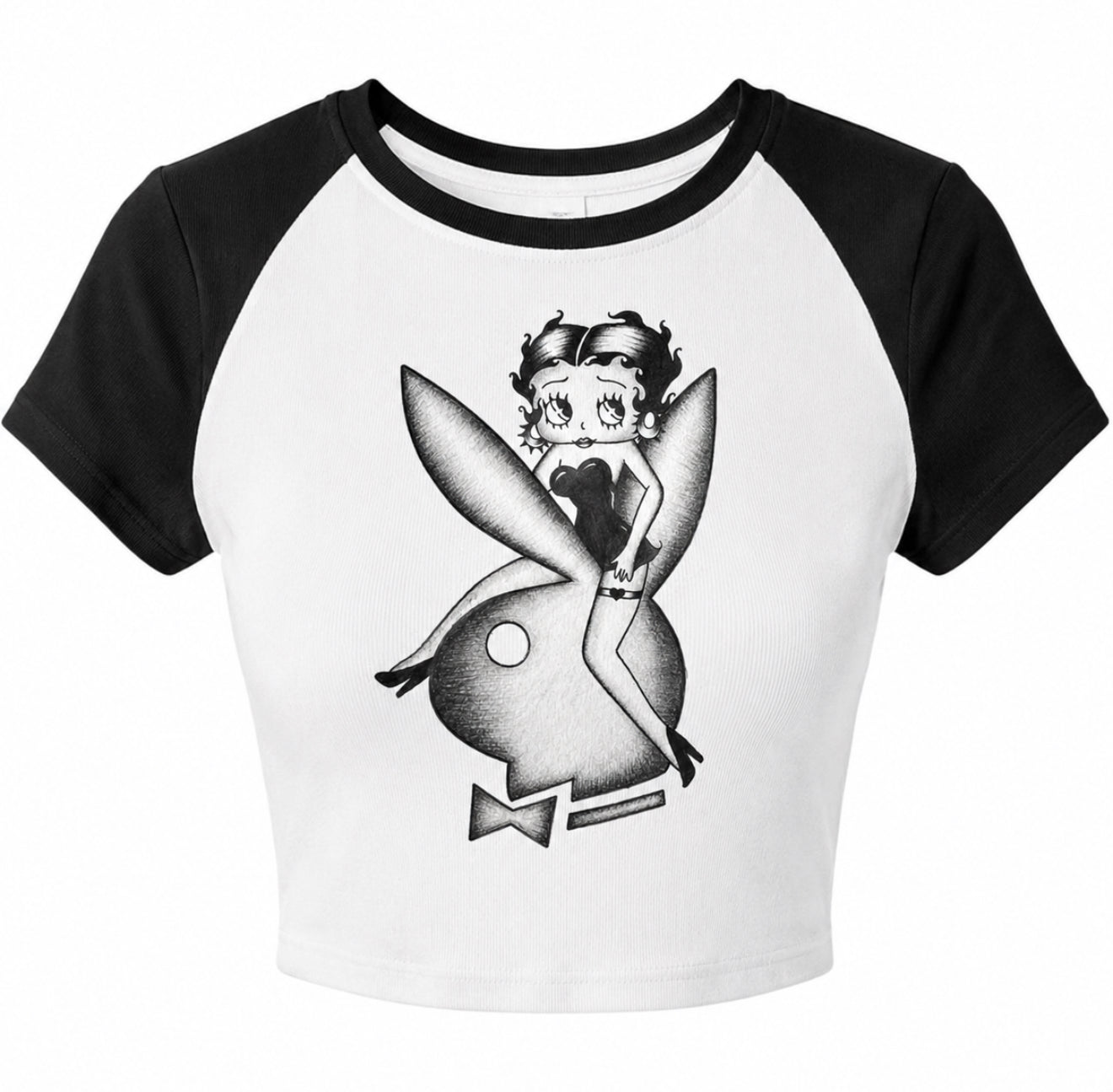 Play girl Betty Baseball Crop Top