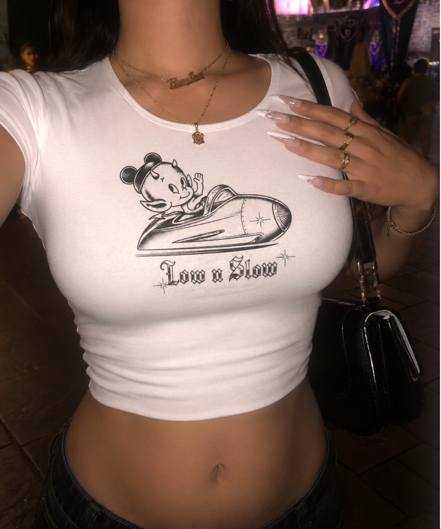 Low n Slow Disney Crop Top