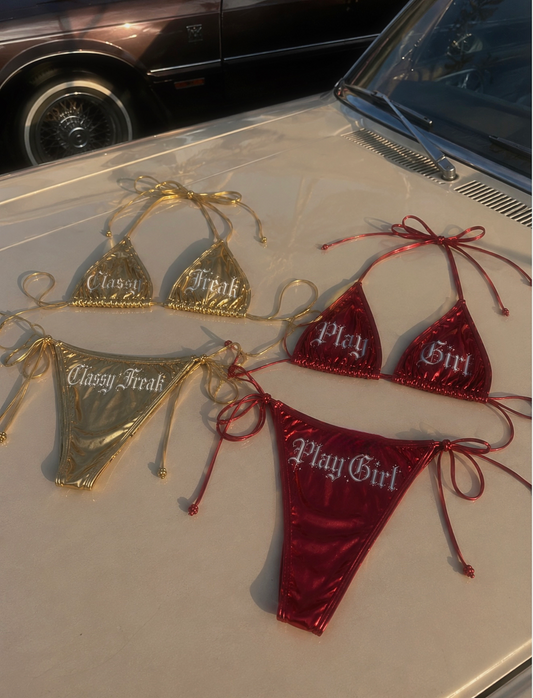 PlayGirl Metallic Bikini Set