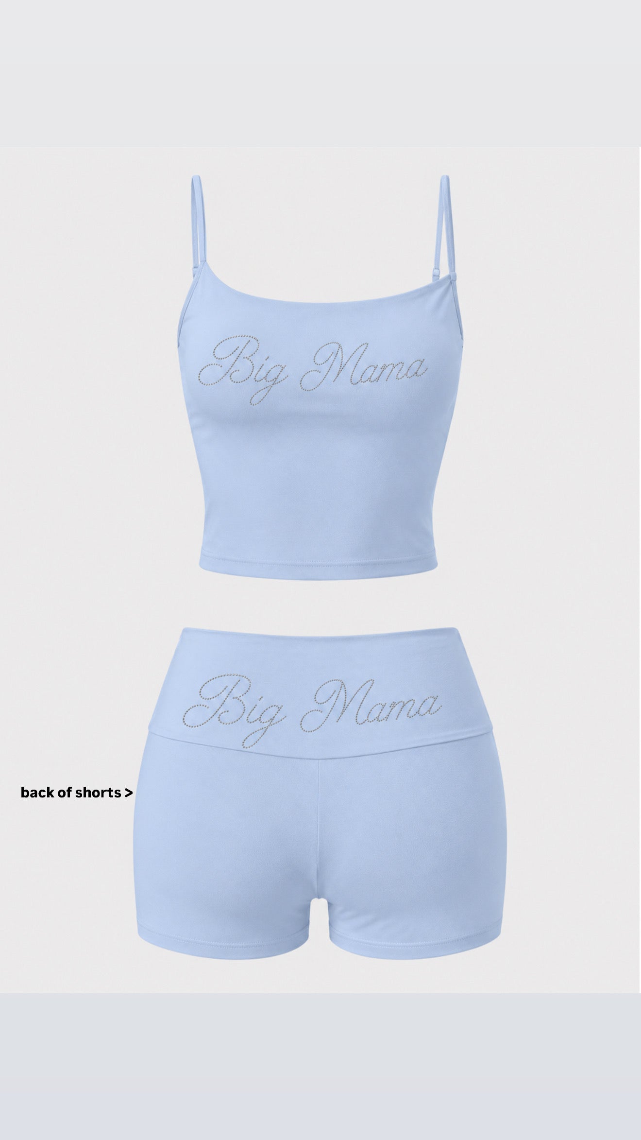 Big Mama Rhinestone Shorts Set